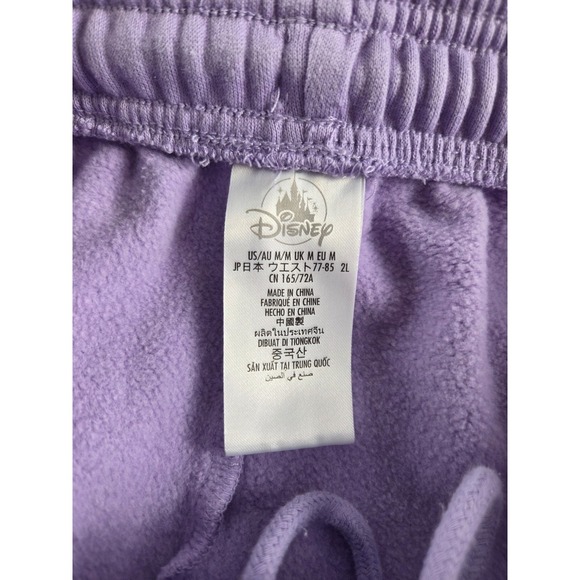 Disney Mickey Mouse Purple Lilac 100% Cotton Jogger Sweatpants, Sz M - Picture 5 of 10